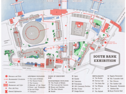 A plan of the Southbank Exhibition