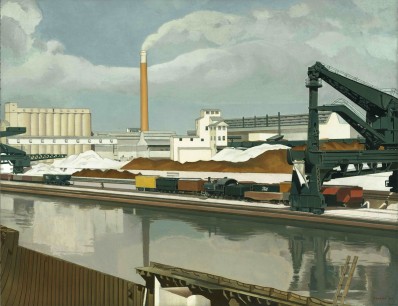 Charles Sheeler (American, 1883–1965). American Landscape (1930) Oil on canvas. 61x78.8cm. The Museum of Modern Art, New York. Gift of Abby Aldrich Rockefeller