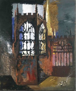 John Piper, Coventry Cathedral (1940) b© Crown Copyright, Manchester City Galleries