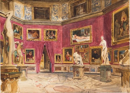 John Frederick Lewis (1804–76), Interior of the Tribuna, Uffizi (1850)