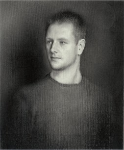 Crispin Robjent, Self-portrait, charcoal on paper. Photo: Hallmark Photography