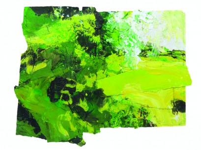 David Tress, Small Rain (Slad), 2011. Mixed media on paper 70x89cm, private collection
