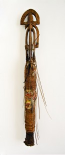 Staff god, possibly an 'Oro image. Wood, sennit, and feathers. 84 cm.