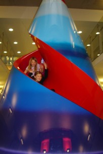 Liliane Lijn, Starslide, 2005. 5mx4m base diameter. Mixed media Commissioned by Guy's & St Thomas' Charity for Evelina Children’s Hospital, London: Michael Hopkins Architects. Photo: Liliane Lijn