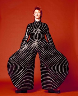 Striped bodysuit for Aladdin Sane tour, 1973. Design by Kansai Yamamoto. Photograph by Masayoshi Sukita Sukita. © The David Bowie Archive 2012
