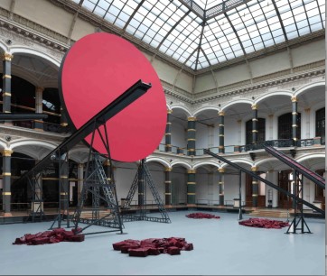 Anish Kapoor, Symphony for a Beloved Sun (2013).  Mixed media, dimensions variable.   Installation view: Martin-Gropius-Bau, 2013.   Photo: Jens Ziehe. Courtesy the artist. © Anish Kapoor/VG Bildkunst, Bonn, 2013