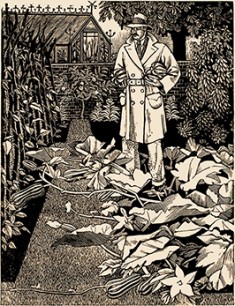 Tirzah Garwood, The Vegetable Garden or The Husband. Wood engraving from a set of 10: 'The Relations' (166 x 126 mm)