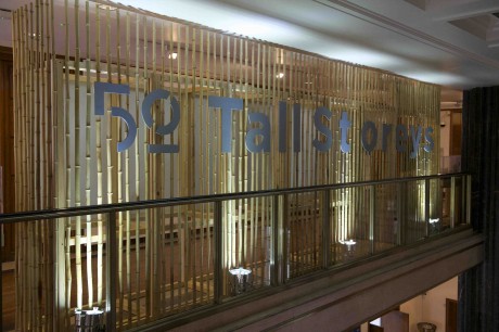 Tall Storeys: bamboo screening used in the installation at RIBA