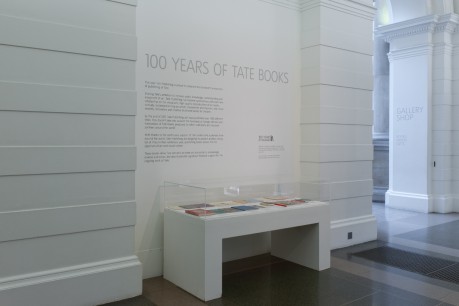 A display at Tate Britain marking 100 years of Tate Publishing