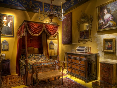 The master bedroom, Palazzo Falson Historic House Museum