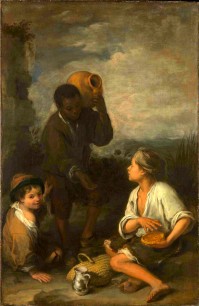 Bartolomé Esteban Murillo, Three Boys, c. 1670, Oil on canvas, 168.3 x 109.8 cm, By Permission of the Trustees of Dulwich Picture Gallery, London