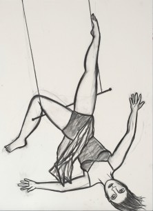 Eileen Cooper RA, Trapeze II, 2012.  Charcoal, 76x56cm  © Eileen Cooper. All Rights Reserved, DACS 2015