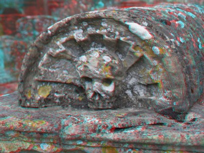 Ethel Davies, UK, Burford Church. A  tombstone in the graveyard of Burford Church, England. Hiding among the more conventional memorials is this evocative and somewhat macabre skull, perfect for depicting in three dimensions