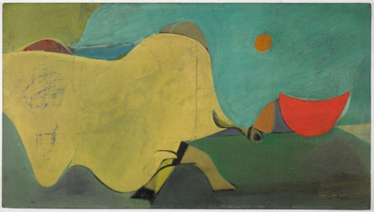 Willem de Kooning,  Untitled (The Cow Jumps Over the Moon), 1937–8 Oil on masonite,  52 x 93 cm Harvard Art Museums/Fogg Museum. Gift of Dr Ernest G. Stillman, Class of 1907, by exchange