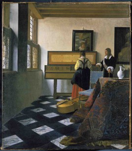 The Music Lesson Johannes Vermeer  about 1662-3. Royal Collection Trust © Her Majesty Queen Elizabeth II 2013