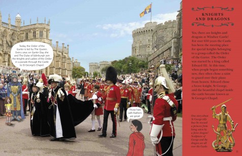 A spread from 'Will There be Knights and Dragons?' Royal Collection Trust © 2012, HM Queen Elizabeth II.