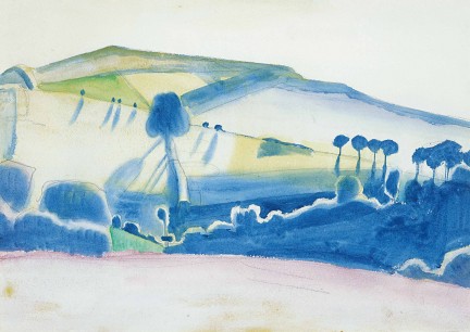 Winifred Nicholson, Tippacott, 1920, Pencil on Paper, 25 x 35 cm, Private Collection