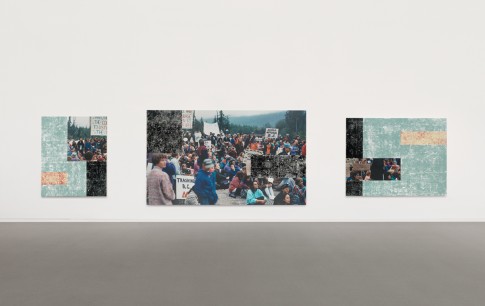 Ian Wallace, Clayoquot Protest (August 9, 1993) I-III, 1993-1995 © Ian Wallace. Photography by Trevor Mills.