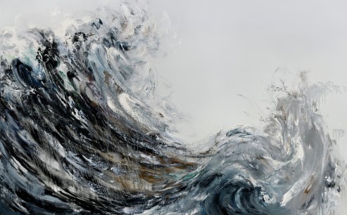 Maggi Hambling, Wave Returning, 2009, oil on canvas 152 x 244 cm courtesy of the artist (photography Douglas Atfield).