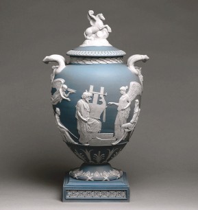 Josiah Wedgwood & Company, The Apotheosis of Homer Vase, c1778. Surface relief design by John Flaxman