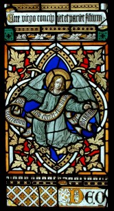 Thomas Willement, ‘Ecce Virgo’ (Behold a Virgin), c.1845, Stained Glass Museum 1980.15.1