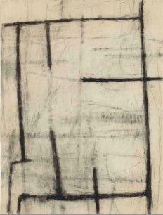 William Scott, Seated Woman, 1953, charcoal on paper, 62.8x47.5cm, © 2013 Estate of William Scott. All rights reserved. Courtesy Karsten Schubert London.