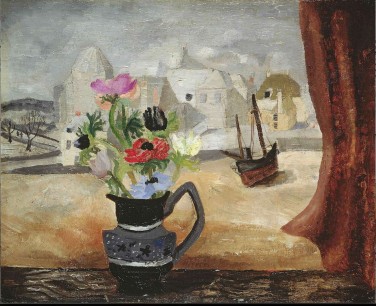 Christopher Wood, Anemones in a Cornish Window, 1930, Oil on canvas, 40.6x48.2cm, ©Leeds Museums&Galleries (Leeds Art Gallery)/The Bridgeman Art Library