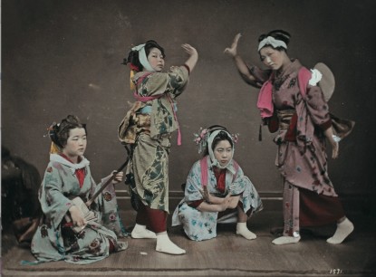 Yokohama School. Four Geishas, c 1885