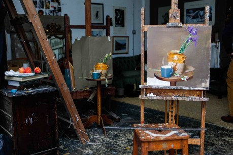 Diarmuid Kelley’s studio, showing work in progress. Photo:  Offer Waterman & Co