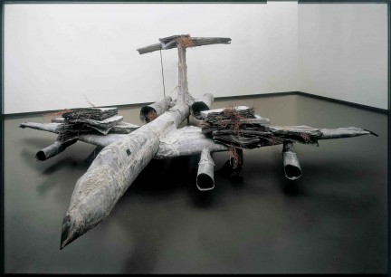 Anselm Kiefer, Poppy and Memory – The Angel of History, 1989 lead, glass, and poppies,  400.1 x 500.4 x 200cm. National Gallery of Art, Washington DC, Eugene L. and Marie-Louise Garbáty Fund 1994.75.