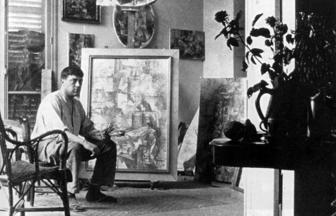 George Braque in his studio, 1912,