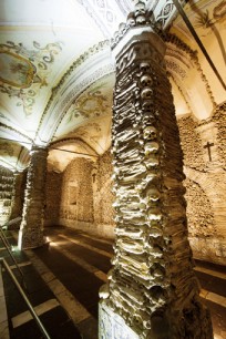 Evora, Portugal ossuary chapel (Capela dos Ossos) The largest and most renowned of the Portuguese charnel houses