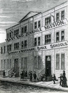 Drawing of the Copperfield Road building in 1879