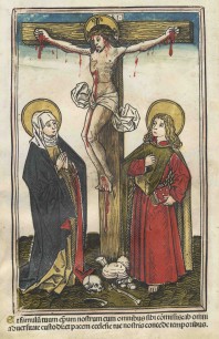 Augsburg 15th Century (Attributed to Hans Burgkmair I), printed by Erhard Ratdolt, Christ on the Cross with the Virgin and Saint John, 1493, National Gallery of Art, Washington, Pepita Milmore Memorial Fund (cat.16)