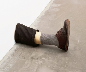 Robert Gober Untitled Leg, 1989 – 1990.  Beeswax, cotton, wood, leather, human hair. 28.9 x 19.7 x 50.8 cm.  Museum of Modern Art, New York. Gift of the Dannheiser Foundation  © 2014 Robert Gober