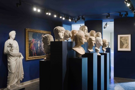 MMoCA, ground floor display of Roman sculpture, neo-classical and modern and contemporary art.