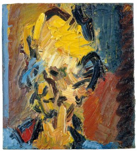 Frank Auerbach, Head of William Feaver, 2003,  Oil on board, 451 x 406mm. Collection of Gina and Stuart Peterson © Frank Auerbach, courtesy Marlborough Fine Art