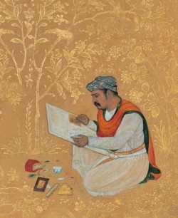 Daulat,  Self-Portrait and Portraits of Artists,   Mughal, c. 1610