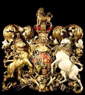 Coat of arms of William III. Late 17th century. Painted wood, 610 x 700 x 100 mm