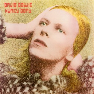 David Bowie, 'Hunky Dory', released in 1971. Cover art by George Underwood; photograph of Bowie based on a photograph of Marlene Dietrich