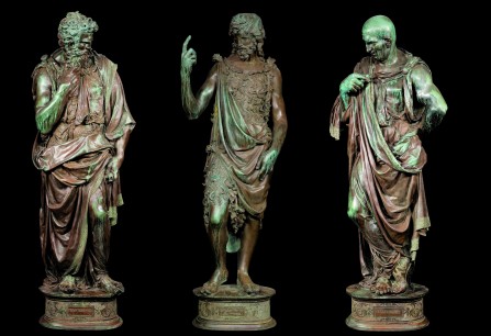 Giovanfrancesco Rustici, The Pharisee, St John the Baptist and The Levite from The Sermon of Saint John the Baptist, 1511 Bronze 267x93x71cm, Bronze 272x90x70 cm, Bronze 262x103x60cm. Opera di Santa Maria del Fiore. Restoration sponsored by ‘Friends of Fl