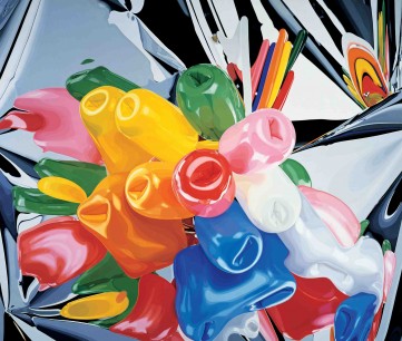 Jeff Koons, Tulips, 1995 – 98. Oil on canvas; 282.9x332.7cm. Private collection. © Jeff Koons