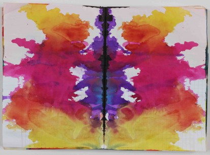 Sigmar Polke, Untitled (Rorschach) (Ohne Titel (Rorschach)) c. 1999 Colored ink in bound notebook, 192 pp each 29.5 x 20.5 cm Private Collection Photo: Alistair Overbruck © 2014 Estate of Sigmar Polke/ARS New York/VG Bild-Kunst, Bonn