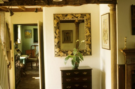 View of the mirror in the Hall at Monk's House, East Sussex