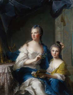 Jean-Marc Nattier, Portrait of Madame Marsollier and Her Daughter, 1749, oil on canvas,