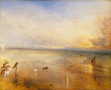 JMW Turner The New Moon; or, “I’ve lost My Boat, You shan’t have Your Hoop,” exhibited 1840, Oil on mahogany