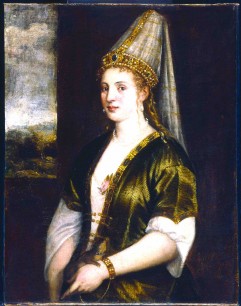 Tiziano Vecellio, called Titian (Pieve di Cadore, 1488/90 – Venice 1576), workshop Portrait of the Sultana Roxelana (?) c.1545–55 Canvas, 96.5 × 76.2 cm Sarasota, The John and Mable Ringling Museum of Art, inv. no. SN 58