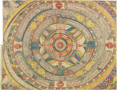 Adolf Wolfli, Skt. Adolf-Diamantt-Ring (1913) pencil and color pencil on newsprint, 38.5 x 29.75 inches