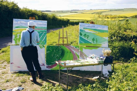 David Hockney paintng Road to Thwing