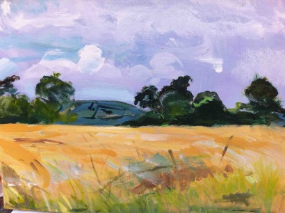 A landscape painting by Janet Lance Hughes